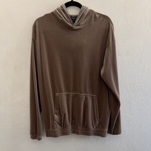 Forever 21 Tan Velvet Hoodie